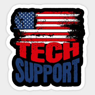 tech support 47th us american flag Sticker